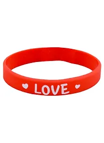 Купить Браслет Love (красный) (силикон) (20,2 см) — Фото №1