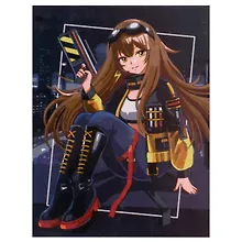 Купить Холст с красками по номерам "Девушка на крыше высотки", 30 х 40 см — Фото №1