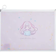 Купить Папка на молнии А4 "Девочка" пластик, с расширением, сыпуч.блестки, ассорти — Фото №1