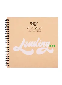 Купить Скетчбук 190*190 30л "DRAFT and CRAFT. Дизайн 11", 180г/м2, обложка крафт картон, евроспираль — Фото №1