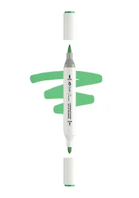 Купить Маркер акриловый "Сонет" зелёный, двусторонний, перо кисть/пуля — Фото №1