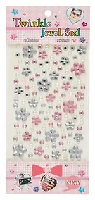 Купить Стразы самоклеящиеся цветочки (розовые) — Фото №1