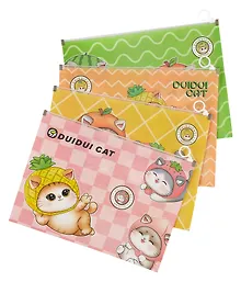 Купить Папка на молнии А4 "Котики в шапках" с расширением, в ассортименте — Фото №1