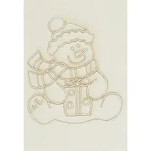 Купить Трафарет Снеговик №2 А5 (148х210) (А5-1233) (3+) (Песочный мир) — Фото №1