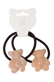 Купить Набор резинок Мишки бежевые (2шт) (пластик) (5см) (12-Ava-12) (Lafilaf) — Фото №1