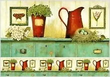 Купить Набор для творчества Рисовая карта для декупажа Кухня в ретро стиле №1 21*29см — Фото №1