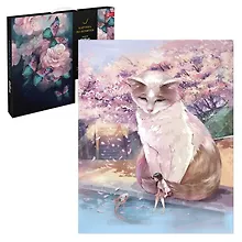 Купить Картина по номерам "Кот и девочка" 40х50 см — Фото №1