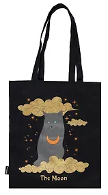 Купить Сумка-шоппер Кот Таро (черная) (текстиль) (40х32) (СК2023-262) — Фото №1