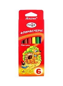 Купить Фломастеры Гамма, "Мультики", 6 цветов — Фото №1