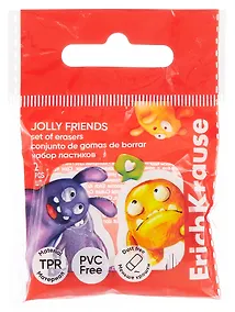 Купить Ластики 02шт "Jolly Friends" инд.уп., ErichKrause — Фото №1