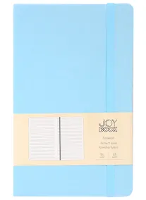 Купить Книга для записей А5 96л лин. "Joy Book. Аквамарин" иск.кожа, тонир.блок, скругл.углы, ляссе, резинка, карман на задн.форзаце — Фото №1