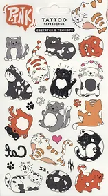 Купить Светящиеся наклейки-тату переводные "Милые котики-1" — Фото №1