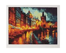 Купить Холст с красками по номерам "Вечерняя Прага", 30 х 40 см — Фото №1