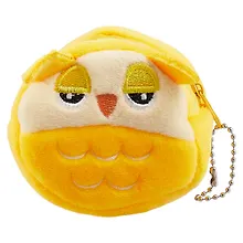 Купить Монетница плюшевая на молнии Совы (8 см) (ПВХ бокс) (12-12096-HJ-60) — Фото №1