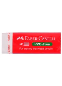Купить Ластик"PVC-free", прямоугольный, картонный футляр, 63*22*11мм, Faber-Castell — Фото №1