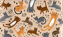 Купить Визитница 36 карт. 75*115мм к/з Лезар "Котики" 3МВП-И(Котики) — Фото №1