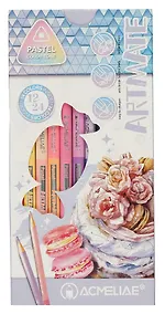 Купить Карандаши цветные Aсmeliae, Pastel Artmate, двухсторонние 24 цвета 12 штук — Фото №1