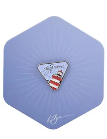 Купить Значок голубой Маяк в треугольнике (Мурманск) (мур З-101а) — Фото №1