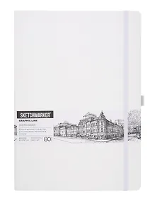 Купить Скетчбук 21*29.7 80л "Sketchmarker" белый, 140г/м2, слоновая кость, тв.обл — Фото №1