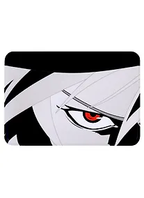 Купить Чехол для карточек горизонтальный Аниме Парень красный взгляд (ч/б) — Фото №1