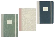 Купить Книга для записей А5 80 листов в линейку, "Flowers" на резинке, в ассортименте — Фото №1