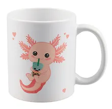 Купить Кружка Аксолотль с bubble tea (керамика) (330мл) (К2024-98) — Фото №1