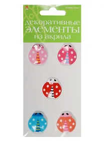 Купить Декоративные элементы из акрила Набор №16 Божья коровка (2-336/16) (5шт.) (Hobby Time) (упаковка) — Фото №1
