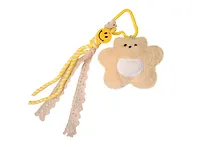 Купить Брелок обвес на сумку «Мишка бежевый» (текстиль) (9см) — Фото №1