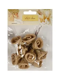 Купить Букетик Холщевые розы (9шт) (11-00399-SC-393) — Фото №1