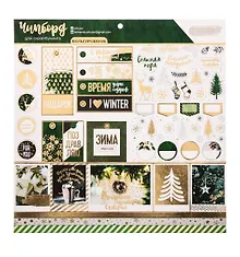 Купить Чипборд для скрапбукинга с фольгированием "Зимние грезы" — Фото №1