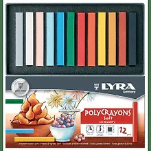 Купить Набор сухой пастели 12 шт LYRA POLYCRAYONS SOFT в картонной коробке L5651120 — Фото №1