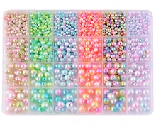 Купить Набор бусин для творчества № 10, перламутровые, размер 4/6/8/10 мм, ПВХ-упаковка — Фото №1