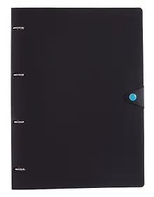 Купить Тетрадь А4 80 листов, клетка, "Favorite Black. No 3" на кольцах, сменный блок, на кнопке — Фото №1