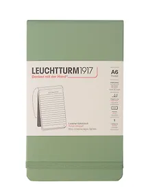 Купить Записная книжка A6, 62 листа в линейку "Portrait Pocket", твердая обложка, шалфей, Leuchtturm1917 — Фото №1