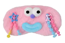 Купить Маска для сна Чудик с косами (розовая) (плюш) (пакет) (12-202509-37395-02) (Lafilaf) — Фото №1