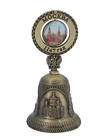 Купить Колокольчик Москва Коллаж-ХВБ (металл) (цв. бронза, ст-цв) (039BR-20-19) — Фото №1