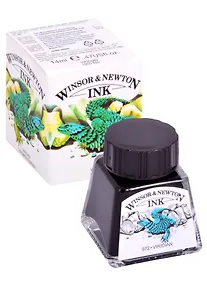 Купить Тушь художественная Winsor&Newton, 14 мл, виридоновая зеленая — Фото №1