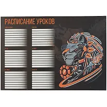 Купить Расписание уроков «Кибер лев», А4, мелованный картон, Феникс+ — Фото №1
