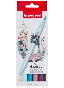 Купить Линеры двусторонние 06цв "Brushpen Венеция" — Фото №1