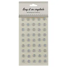 Купить Стразы -полубусины прозрачные с переливом, диам 1 см, 45шт — Фото №1