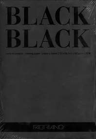 Купить Альбом для рисования 21*29,7см 20л "BlackBlack" склейка, 300г/м2, Fabriano — Фото №1