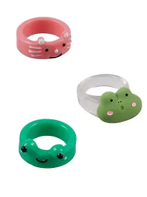 Купить Набор Колечко Лягушонок (ПВХ) (Размер 17) (202303-2)+Колечко Лягушка (ПВХ) (Размер 17) (202303-5)+Колечко Котик (ПВХ) (Размер 17) (202303-6) — Фото №1