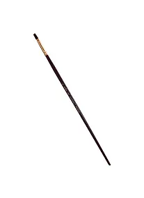 Купить Кисть художественная Вернисаж, синтетика бордовая, плоскоовальная, длинная ручка №4, Гамма — Фото №1