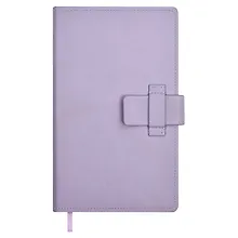 Купить Ежедневник недат. А6+ 160л 125*211 "Краст" сиреневый, кожзам, тв.переплет, офсет, ляссе, застежка — Фото №1