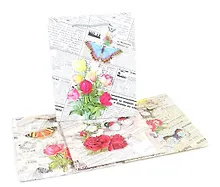 Купить Пакет подарочный бумажный А4 32*26*12.5 "Flowres&news", жен., мат. ламинат, Kairui — Фото №1