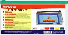 Купить Папка на молнии TRAVEL прозрачная, Erich Krause — Фото №1