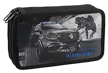 Купить Пенал 2 отделения "Джип с динозавром" 19*11, молния — Фото №1