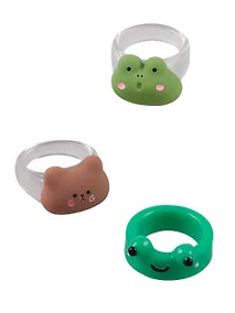 Купить Набор Колечко Лягушка (ПВХ) (Размер 17) (202303-5)+Колечко Медвежонок (ПВХ) (Размер 17) (202303-1)+Колечко Лягушонок (ПВХ) (Размер 17) (202303-2) — Фото №1