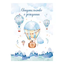 Купить Папка адресная А5 "Свидетельство о рождении "Львенок"" (для мальчиков), — Фото №1