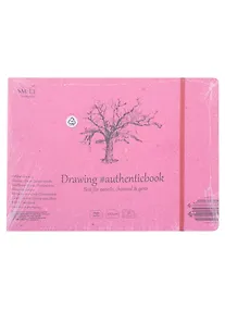 Купить Скетчбук 24,5*18,2cм 32л "SMLT Art Drawing authenticbook", на резинке, 120г/м2, белый, сшивка — Фото №1